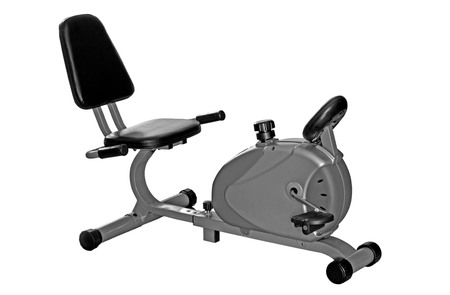 Training bike isolated on whiteの写真素材