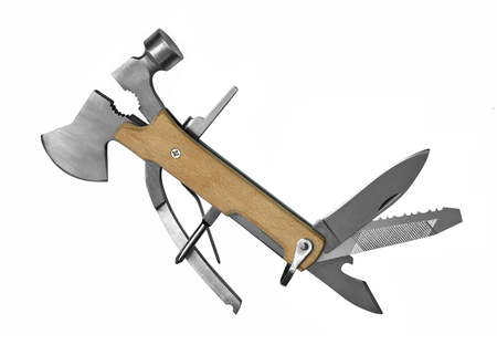 Multi task tool isolated over a white background