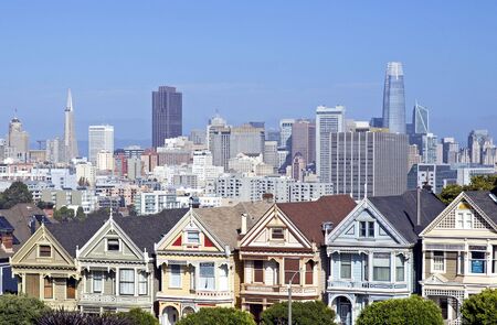 San Francisco painted sistersの写真素材