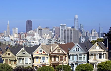 San Francisco painted sistersの写真素材