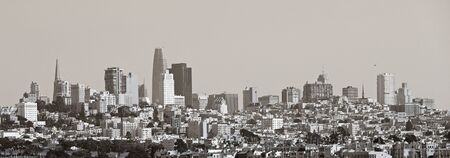 Vintage Skyline of San Franciscoの写真素材