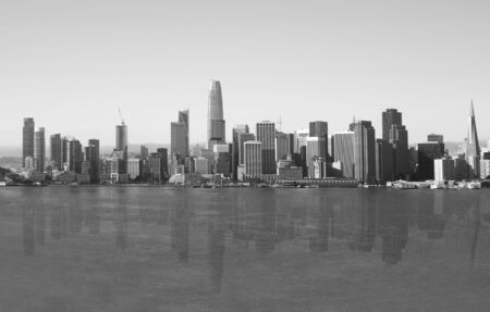 Beautiful skyline of San Francisco cityの写真素材