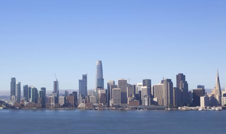 Skyline of San Francisco in the dayの写真素材
