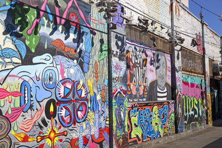 Mission district murals in San Franciscoのeditorial素材