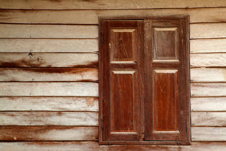 Old wood windows の写真素材