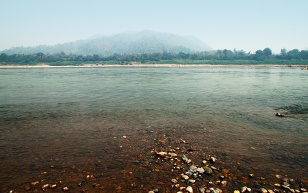 Mekong river in the Kaeng Kood Koo of Chiangkhan,Loei,Thailandの写真素材