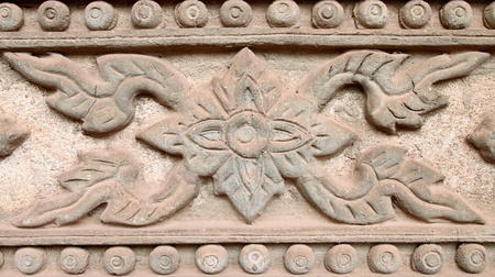 Traditional Laos style wall textureの写真素材