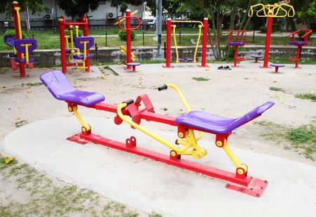Playground for exercise  in the parkの写真素材