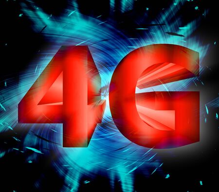 abstract of 4G network symbol