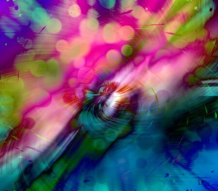 abstract background with blurred colorful storm magic lightの写真素材