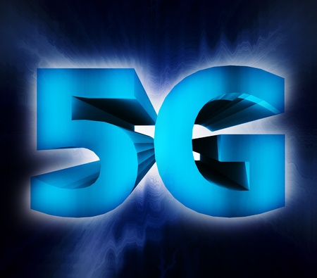 abstract of 5G network symbolの写真素材