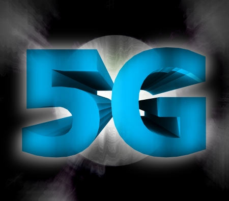 abstract of 5G network symbol
