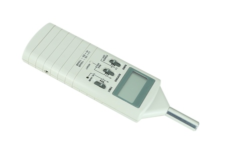 sound level meter on white background (with clipping path)の写真素材