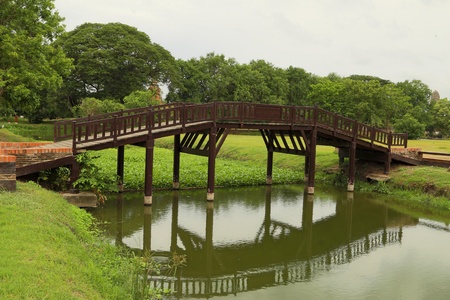 wooden bridgeの写真素材
