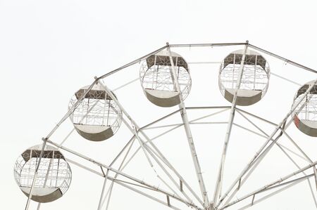 white ferris wheel on white backgroundの写真素材