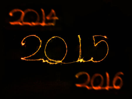 Happy New Year - 2015 made a sparkler