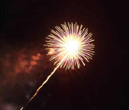 beautiful firework with sky at the night