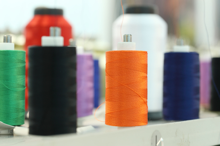 reels of thread on Machine embroider