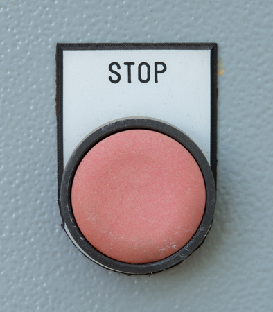 close-up industrial switching button of electric control panelの写真素材