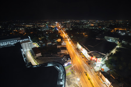 Nakhon Ratchasima, Thailand - June 22,2017: Mittraphap Highway in Nakhon Ratchasima cityのeditorial素材