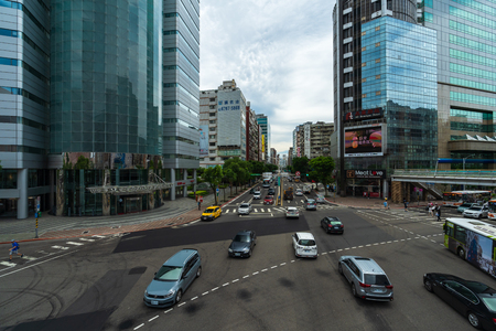 Taipei, Taiwan- 9 June, 2019: Traffic on road in Taipei, Taiwanのeditorial素材