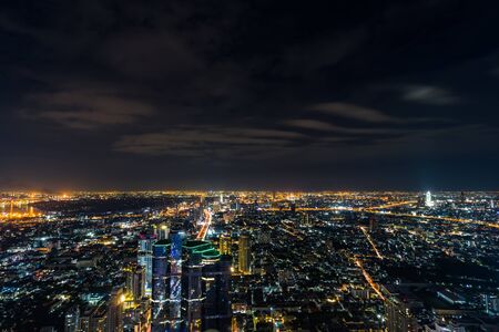 Bangkok city view at night, Thailand