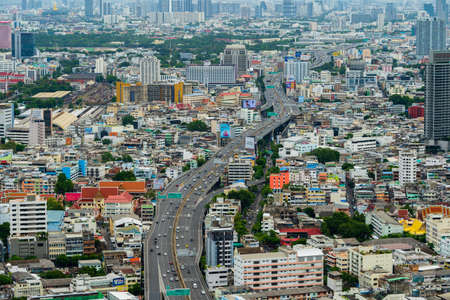 BANGKOK, THAILAND - August 4, 2020: high way street in Bangkok city, Thailandのeditorial素材