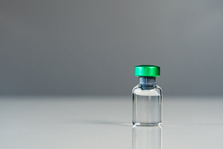 vaccine bottle for injection, vaccinationの写真素材