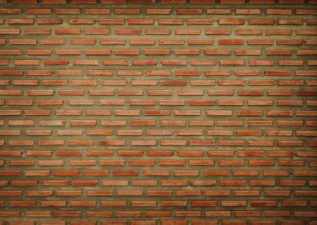old orange brick wall backgroundの写真素材