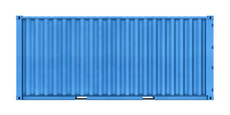 Three-dimensional illustration of metal container isolated on a white background