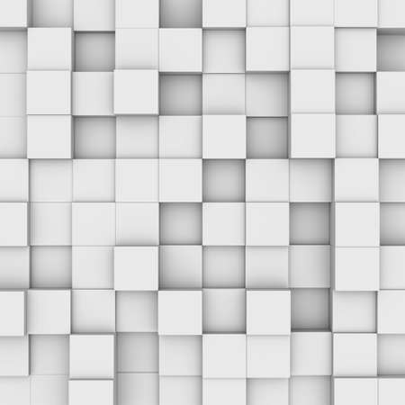 Three-dimensional illustration of background with white boxesの写真素材