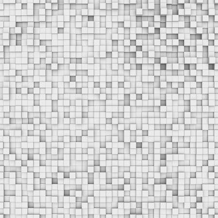 Three-dimensional illustration of background with white boxesの写真素材