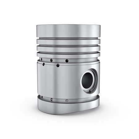 Three-dimensional illustration of piston isolated on a white backgroundの写真素材