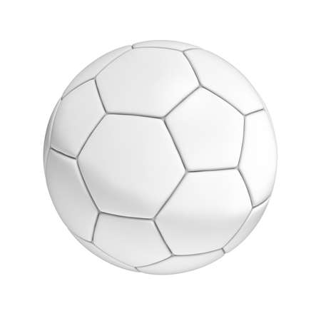 Three-dimensional illustration of soccer ball isolated on a white backgroundの写真素材