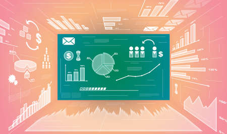 Abstract digital tech backgroundの写真素材