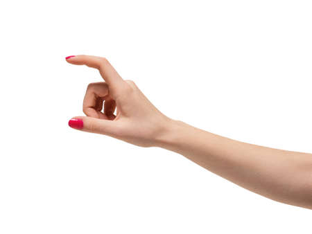 Hand isolated on white backgroundの写真素材