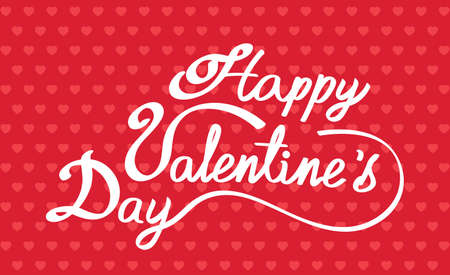 Illustration of St. Valentines day red background with white wordsの写真素材