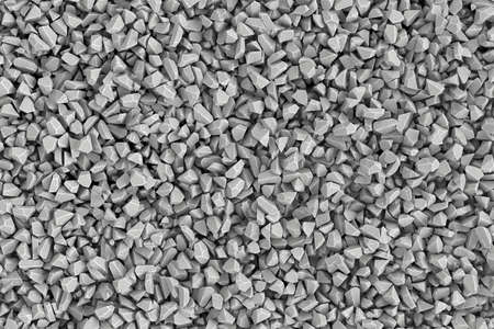 3d rendering of a huge amount of stones lying together in disorder, top view. Photo frame. Building material. Industry-specific background.の写真素材