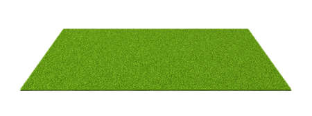 3d rendering of an isolated sports field with green grass on a white background.の写真素材