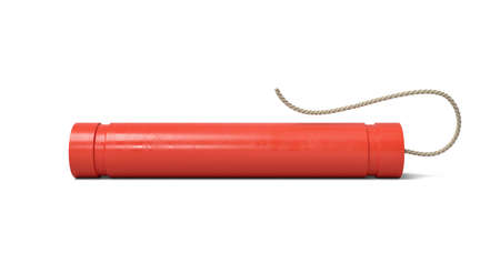 3d rendering of a dynamite stick on a white background.の写真素材