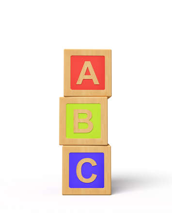 3d rendering of alphabet toy blocks.の写真素材