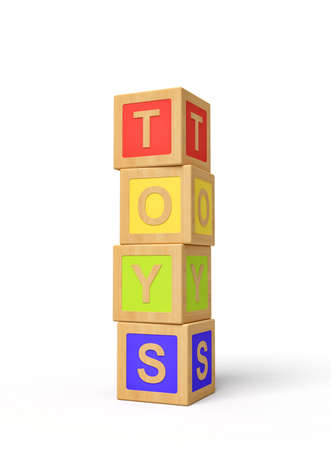 3d rendering of alphabet toy blocks.の写真素材
