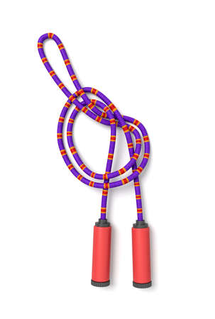 3d rendering of jumping rope isolated on white backgroundの写真素材