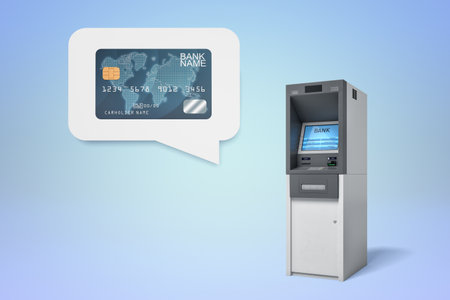 Credit card and ATM concept illustrationの写真素材