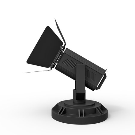 Professional studio light at unique angleの写真素材