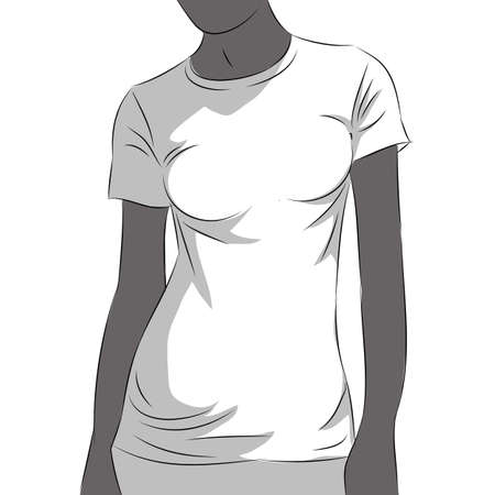 T-Shirt Womanのイラスト素材