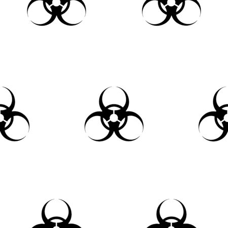 nfinite pattern: biohazard. Vector. On an isolated background. Idea for a book, magazine, web design, educational literature. Symbol.のイラスト素材