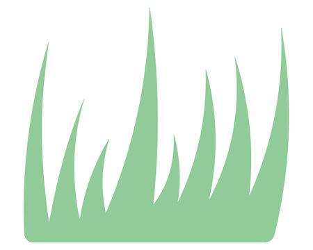 Grass. bushes. green vegetation. color vector illustration. isolated background. flat style. Idea for web design.のイラスト素材