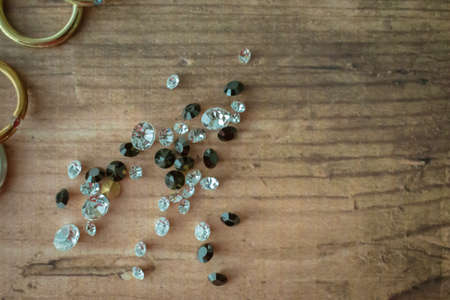 Rhinestones waiting for being setted. Taken in the Golden City of Pforzheim, Germany.の写真素材