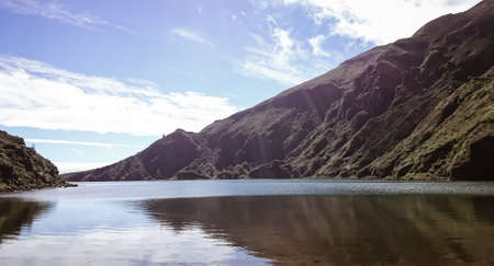 Lagoa do Fogo (Lake/Lagoon of Fire) is a crater lake within in the center of the island of SÃ£o Miguel, Azores.の写真素材
